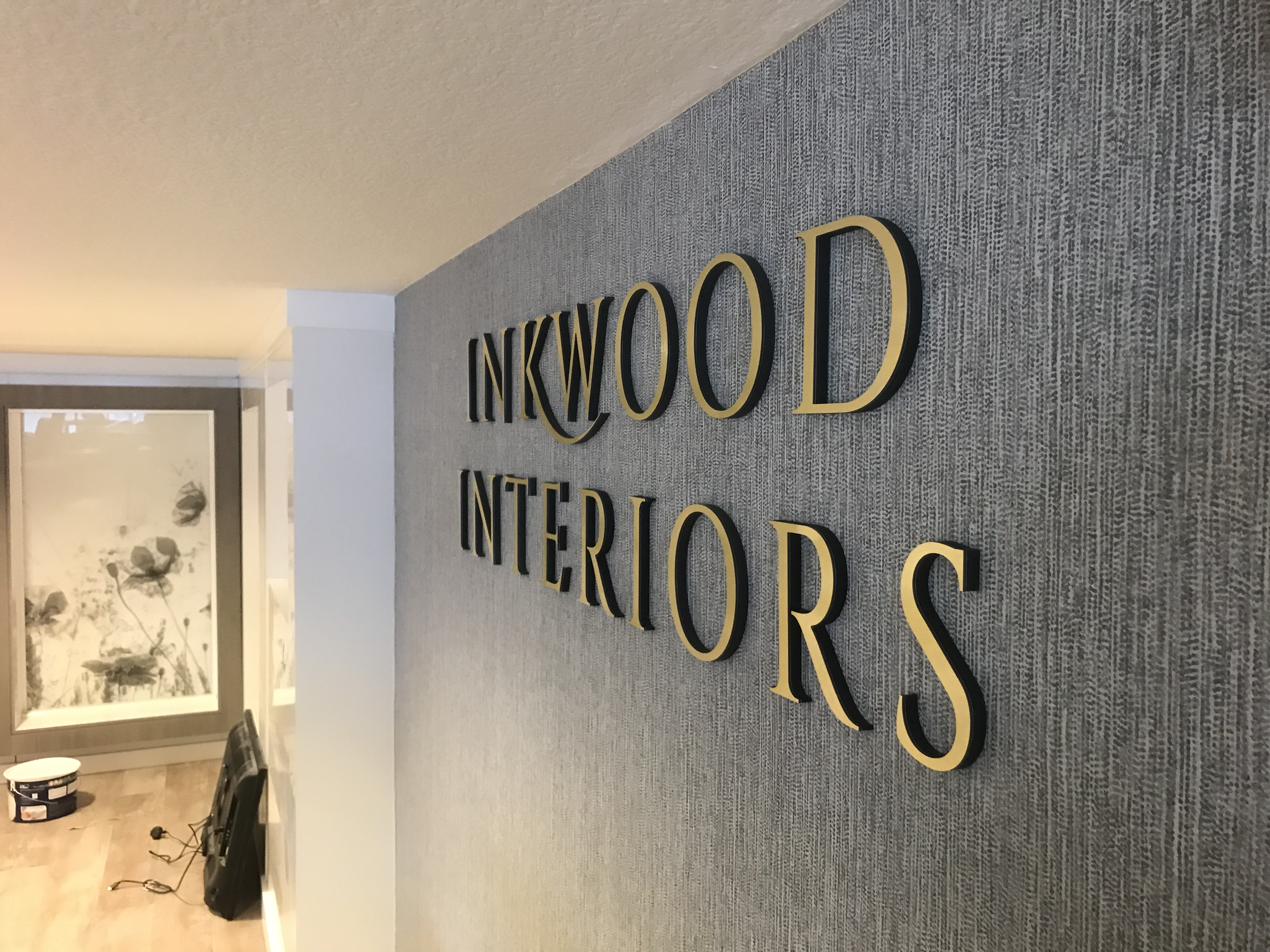 Gold dibond letters